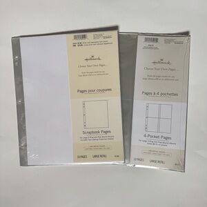 2/$10* NEW Set of 2 pkgs Hallmark Scrapbook Pages Large Refills 10 Pages Each